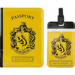 Cinereplicas Set of Passeport cover and Tag - Hufflepuff - Harry Potter CR2514