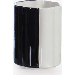 Ποτήρι Μπάνιου Κεραμικό Nef-Nef Homeware Domino Black/White