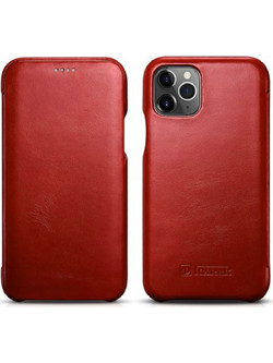 iCarer Curved Edge Vintage Leather Red (iPhone 11)