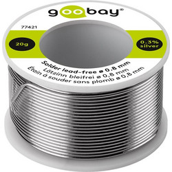 GOOBAY σύρμα συγκόλλησης 77421, Φ0.8mm, lead free, 20g