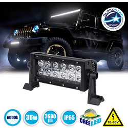 GloboStar(R) 85460 PRO Series Μπάρα Ίσια - Straight για Αυτοκίνητα & Φορτηγά LED CREE XBD 36W 3600lm DC 10-30V Αδιάβροχη IP65 Ψυχρό Λευκό 6000K