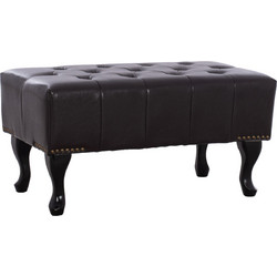 ΤΑΜΠΟΥΡΕ ΥΠΟΠΟΔΙΟ T.CHESTERFIELD EMMA HM226.01 PU 80x44x39Y εκ.ΣΚ.ΚΑΦΕ