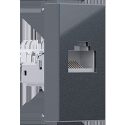MODYS ΠΡΙΖΑ ΔΙΚΤΥΟΥ ΑΝΘΡΑΚΙ RJ45 CAT.5E IP20 ΧΩΡΙΣ ΘΩΡΑΚΙΣΗ / 10101312451