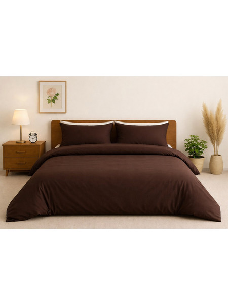 Σετ Παπλωματοθήκη Υπέρδιπλη 220x240 Cosmin Home Imports Brown