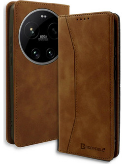 Bodycell Book Case Θήκη Πορτοφόλι Brown (Xiaomi 17 Ultra)