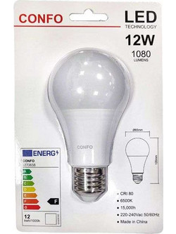 Λάμπα Led Αχλάδι με Ντουί Ε27 12W 230V