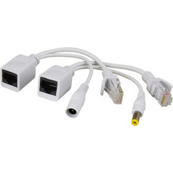 PULSAR PULSAR σετ μετατροπείς PoE τύπου RJ45 και 2.1/5.5 P-POE1, λευκό