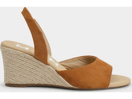 Manebi Slingback Low Wedge Espadrilles Almond