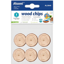 Φέτες Ξύλου για Χειροτεχνίες Wood Chips Σετ 6 Τεμαχίων Alsuomi AL5646
