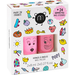 Nailmatic Σετ Βερνίκια με Αυτοκόλλητα Νυχιών Dolly/Kitty