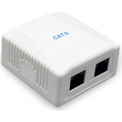 GEMBIRD NCAC-2U6-01 CAT6 UTP 2-PORT SURFACE MOUNT BOX