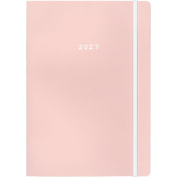 Next ημερολόγιο 2027 Pastel ημερήσιο flexi ροζ με λάστιχο 12x17εκ