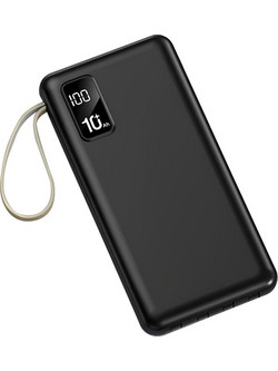 EGOBOO Dynamic Power Bank 10000mAh 10W με 2 Θύρες USB-A & Θύρα USB-C Black