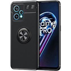 Ancus AutoFocus Shock Proof Ring Holder Back Cover Black (Realme 9 Pro)