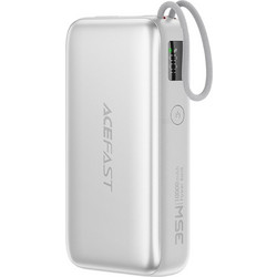 Acefast M32 Power Bank 10000mAh 35W PD35W USB-C Καλώδιο Fast Charge Ασημί M32