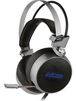 NOD Jarhead Gaming Headset Over Ear Black Silver