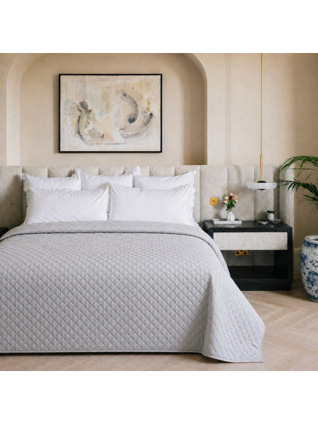 Κουβερλί Μονό Ξενοδοχείου Light Grey