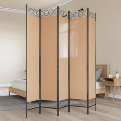 5-Panel Διχοτόμος Μπεζ 200 x 200 cm Ύφασμα 42039201