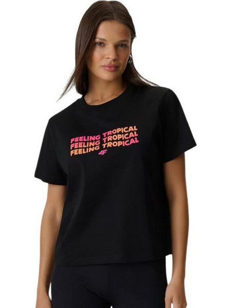4F Γυναικείο T-shirt 4FWSS26TTSH2720-20S Μάυρο