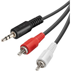 VIVANCO AUDIO CONNECTION 3.5mm JACK CABLE to 2x RCA 1.5m black