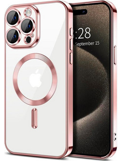 Techsuit Luxury Crystal MagSafe Back Cover Pink (iPhone 16 Pro)