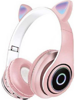 Cat P39M Ασύρματα Bluetooth Ακουστικά On Ear Ροζ