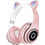 Cat P39M Ασύρματα Bluetooth Ακουστικά On Ear Ροζ