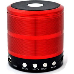 WS-887 Ηχείο Bluetooth 3W με Ραδιόφωνο Κόκκινο