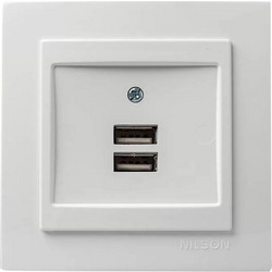 GEYER ΧΩΝΕΥΤΗ ΠΡΙΖΑ ΡΕΥΜΑΤΟΣ ΜE 2 Θύρες USB NILSON ΛΕΥΚΗ 24111081
