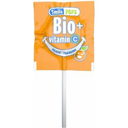 SMILE POPS Bio Γλειφιτζούρι Με Βιταμίνη C Σε Διάφορες Γεύσεις - Ροδάκινο