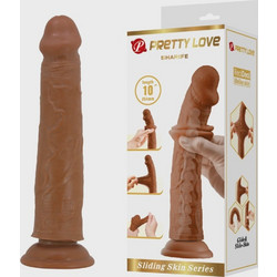 Pretty Love Sharife Ρεαλιστικό Dildo με Βεντούζα 25cm Καφέ