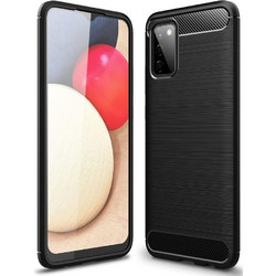 Tech-Protect(R) Carbon TPU Προστατευτική Θήκη Σιλικόνης για Samsung Galaxy A02s - Black