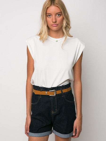 Denim σόρτς Donna Martha με λάστιχο Μπλε