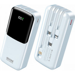 WK WP-66 Power Bank 20000mAh 22.5W 2 Θέσεων με καλώδιο USB-C/Lightning/Micro/USB Power Delivery Μπλε