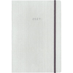 Next ημερολόγιο 2027 Fabric εβδομαδιαίο flexi λευκό με λάστιχο 17x25εκ