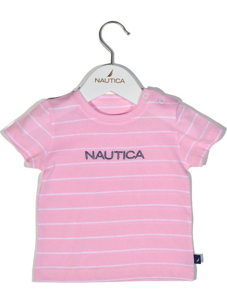 Μπλούζα Βρεφική Κοντομάνικη Nautica Ροζ Ριγέ 5210018062760