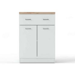 Κομότα ΚΟΜ2D1S 80x33x85εκ Λευκό-Σονόμα