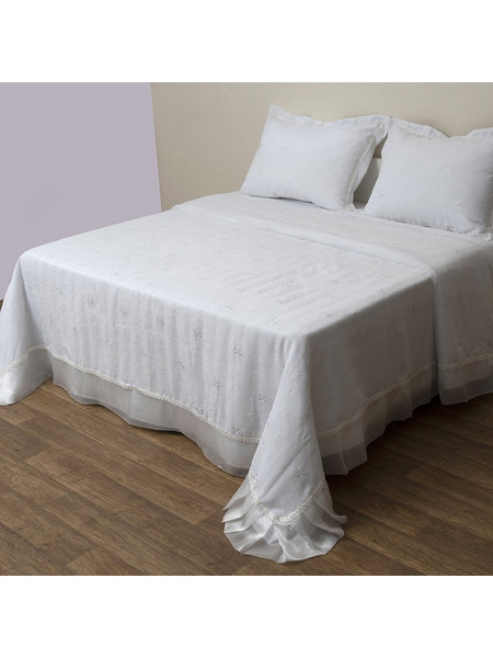 Κουβερλί Υπέρδιπλο (Σετ) 240X250 Viopros 1019 Λευκό (240x250)