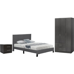 Homemarkt ΣΕΤ ΥΠΝΟΔΩΜΑΤΙΟΥ 3ΤΜΧ HM11281 ΥΦΑΣΜΑ ΓΚΡΙ-ΜΕΛΑΜΙΝΗ ZEBRANO