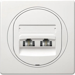 Ηλεκτρολογικό EON Double Telephone Socket 2xRJ12 Cat 3 White