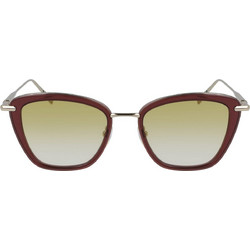 Longchamp LO638S 611 Γυναικεία Γυαλιά Ηλίου Τετράγωνα Κοκάλινα Ασημί Καφέ με Καφέ Degradee Φακό