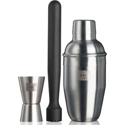 Vacu Vin Σετ Εργαλεία Κοκτέιλ Ανοξείδωτα Bar in a Box 350ml Inox Μαύρο