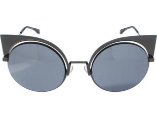 Fendi FF0177/S KJ1/T4 Γυναικεία Γυαλιά Ηλίου Cat Eye Μεταλλικά Χρυσά με Μαύρο Polarized Φακό