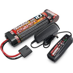 COMBO SET TRAXXAS - NiMH BATTERY 2923X 3000mAh (7-C Flat, 8.4V ) + CHARGER 2969 2A