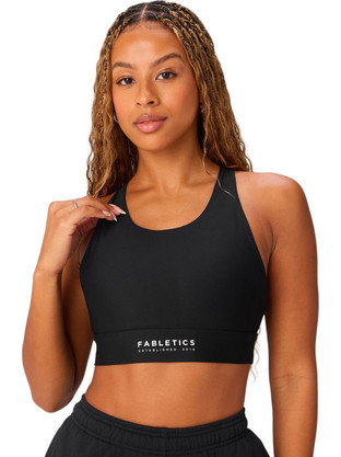 FABLETICS NO-BOUNCE HIGH IMPACT SPORTS BRA FT5054-BA2149174-13526-BLACK/C.WH. Μαύρο