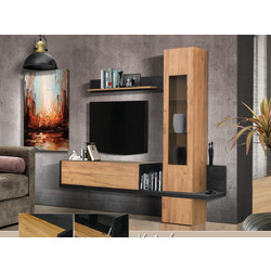 Σύνθεση Σαλονιού 220x200x40cm Velvet Μελαμίνη Με Επιλογή Χρώματος
