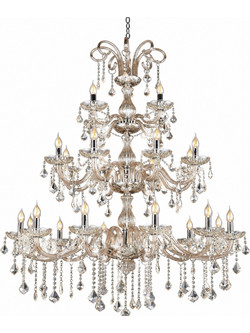 Artekko Chandelier Helios Πολυέλαιος 24φωτος Ε14 με Σαμπανιζέ Κρύσταλλα (100x100x180)cm