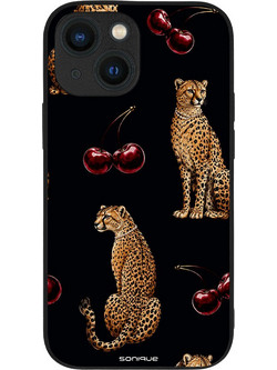 Sonique Diva Series Back Cover Cherry Cheetah (iPhone 13 Mini)