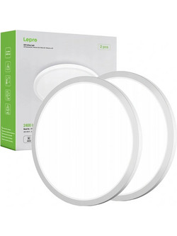 LEPRO 1500039-DW-EU Φωτιστικό Οροφής LED, 24 W, 2400 lm, Σετ 2 Τεμαχίων