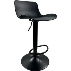 Σκαμπό Bar ArteLibre QUERIDA Μαύρο PP/Μέταλλο 44x45x58/81-79/102cm 14600194 ArteLibre
